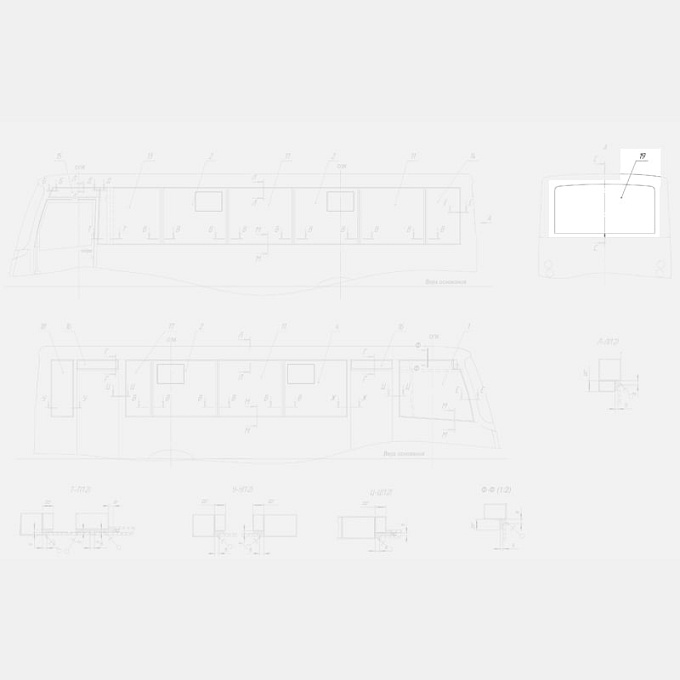 Стеклопакет задка ПАЗ модель 3204 пакетное остекление